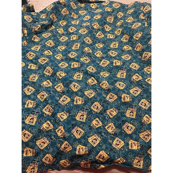 Vtg Y2K Nickelodeon SpongeBob SquarePants Shirt Mens M Blue All Over Print 2001 - Picture 5 of 6